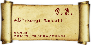 Várkonyi Marcell névjegykártya