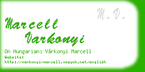 marcell varkonyi business card